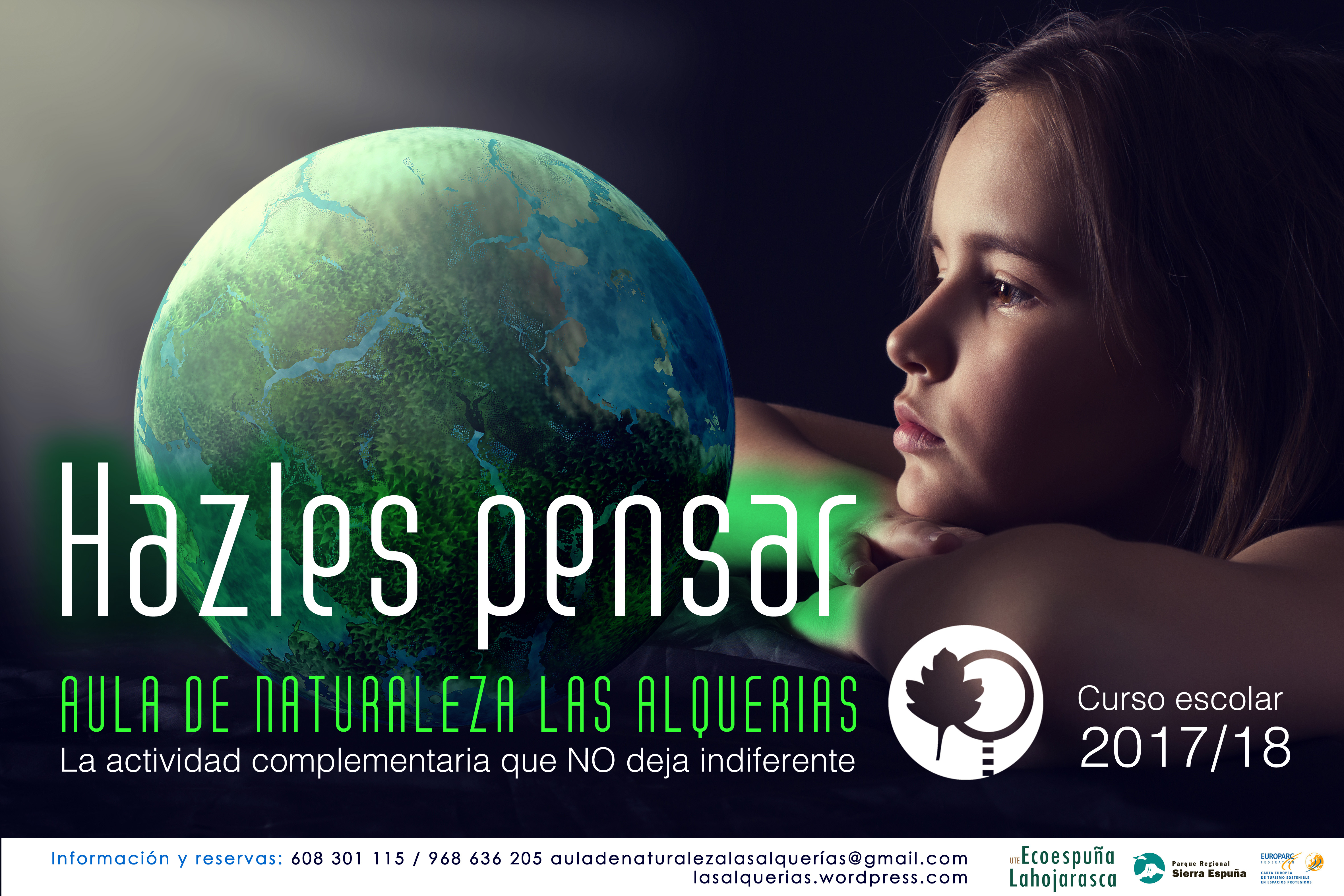 Teen girl with planet earth.
